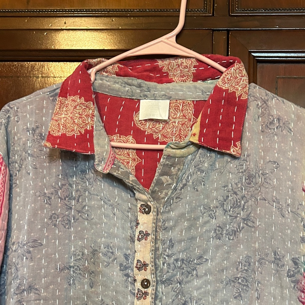 Patchwork Floral Button-Front Women's Jacket - Mu… - image 6